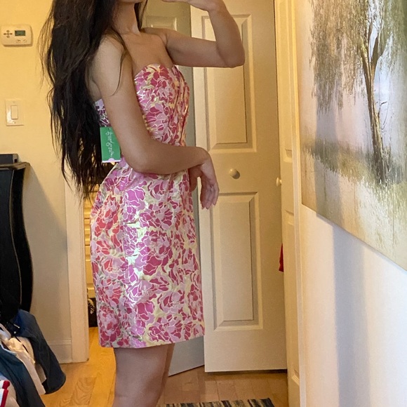 NWT Lilly Pulitzer pink/gold dress 💕🎉 - Picture 5 of 8